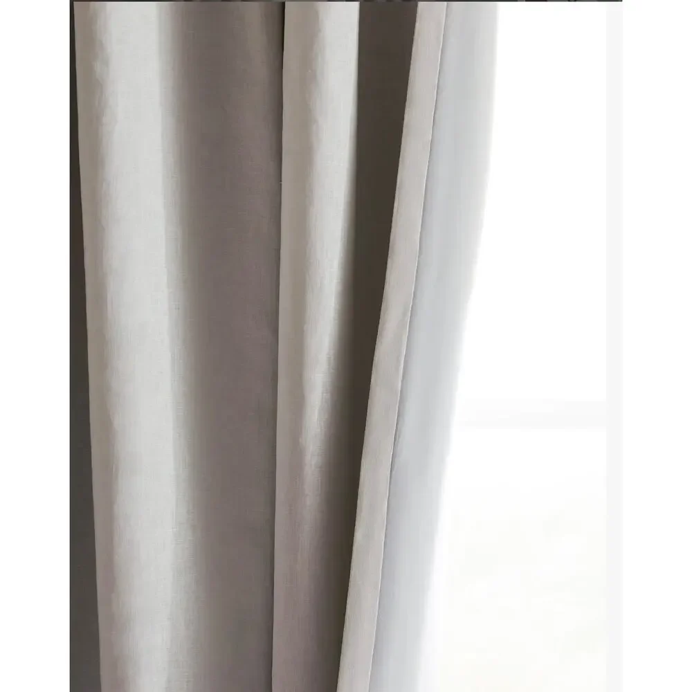 Quince European Linen Room Darkening Curtain Flax Single Panel 48x108in NWT